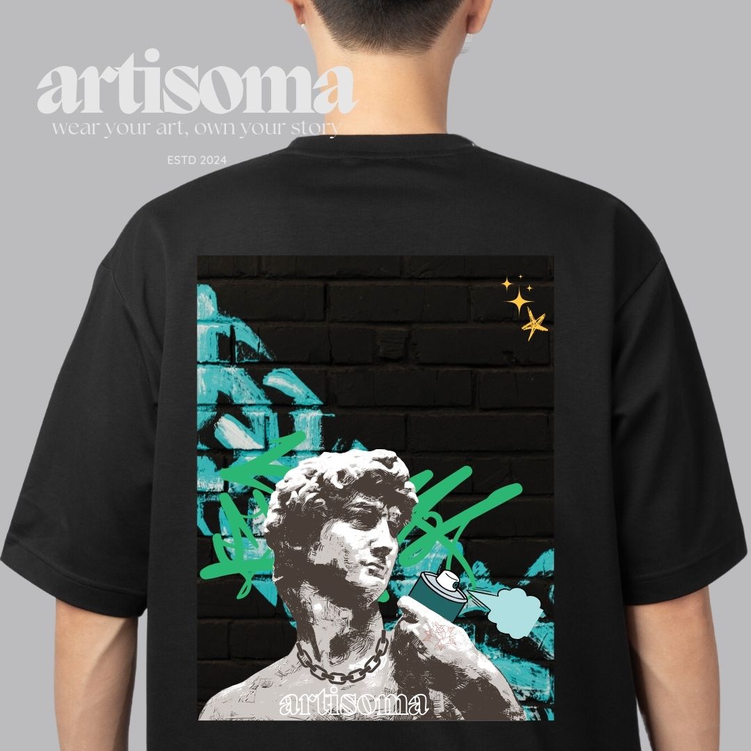 Michelangelo’s Rebellion - Oversized Graphic Tee